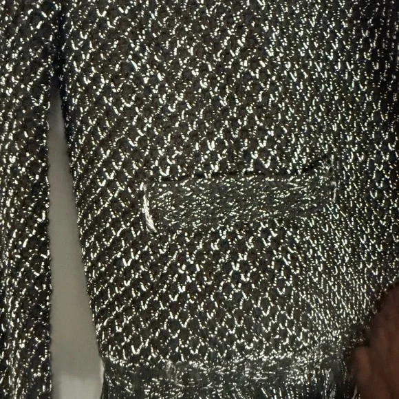 White House Black Market Black Tweed Cardigan Jacket - Picture 4 of 7